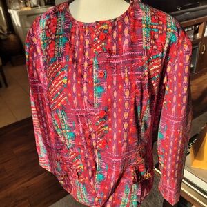 Colorful Abstract Women's Blouse